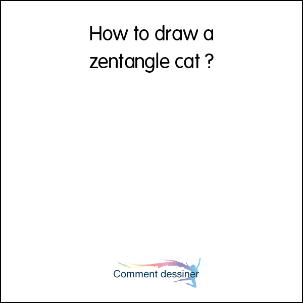 How to draw a zentangle cat